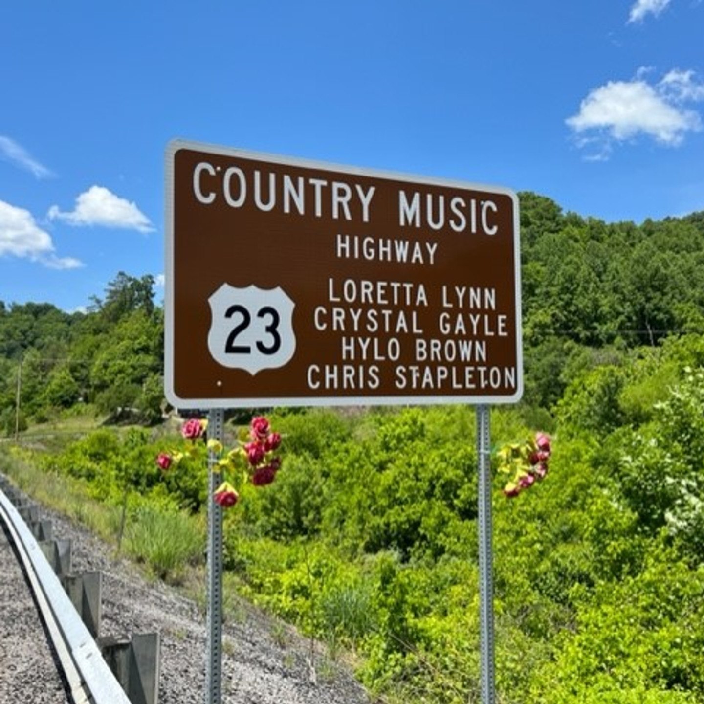 A Country Music Highway sign on U.S. Route 23 in Eastern Kentucky