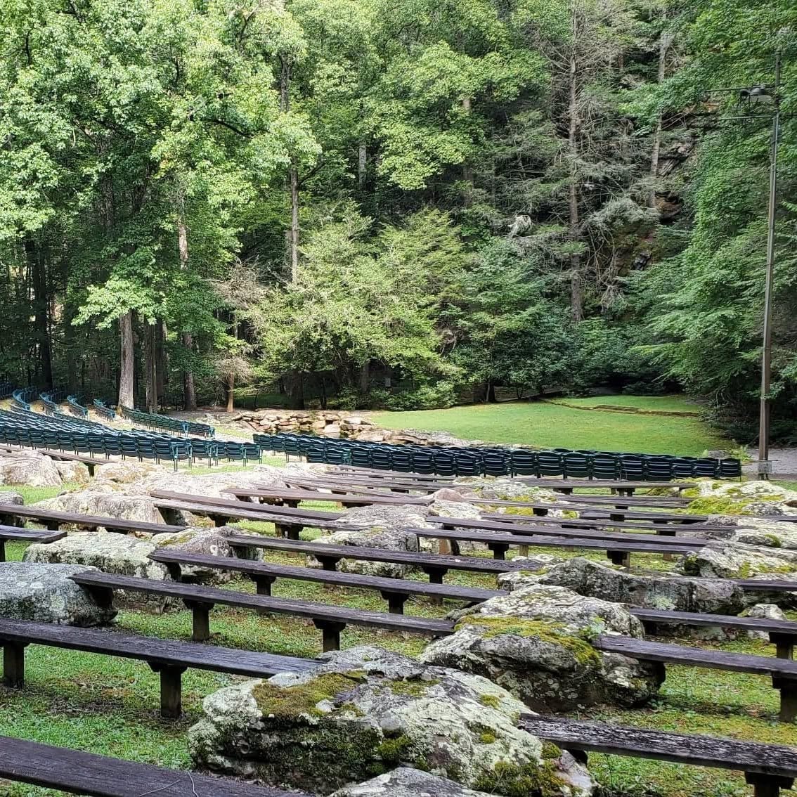 Laurel Cove Amphitheater, carved into Pine Mountain in Kentucky